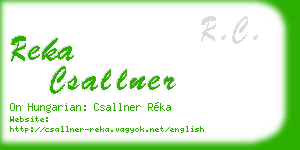 reka csallner business card